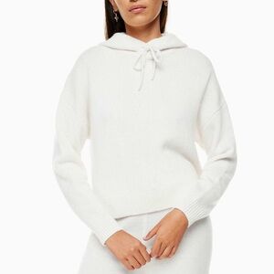 Babaton White Hoodie Sweatshirt
